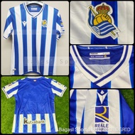 PUTIH HITAM Real Sociedad Football Jersey Home Kit Cage 2020 2021 Medioker Team Mediocre Team Middle