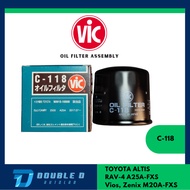 OIL FILTER TOYOTA ALTIS, RAV-4 A25A-FXS, VIOS ZENIX M20A-FXS "C118