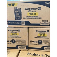 (10 Bottles Per Box) PTT Challenger Semi-Xinthetic 4T SAE10W-30 Size 0.8 Liters 4T 10w-30