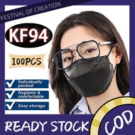 (Stock inMalaysia)Kf94 Mask 50pcs Made in Korea Original Kf94 Mask Kn95 Mask Protective 4ply FaceMask Washable Dust Mask