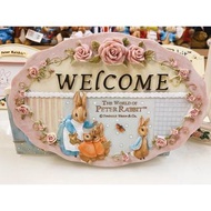 比得兔 彼得兔❤️ welcome門牌 歡迎 全新 彼得兔拼布系列陶瓷welcome掛飾