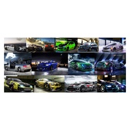 Car Racing Theme Wallpaper Beauty Modification 4s Shop Color-Changing Film Decoration Cool Decoratio