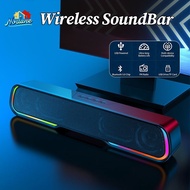 【SG】Wireless SoundBar Speaker RGB Subwoofer Audio Surround Sound Bar Bluetooth 5.0 Chip FM Radio USB