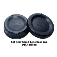 Set Body Cap & Lens Rear Cap Nikon DSLR D3000 D3100 D3200 D3300 D3400 D3500 D5100