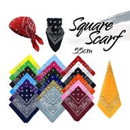 Cotton Square Scarf Unisex Scarves Vintage Headband (55cm) Fashion Hip Hop Classic Paisley Versatile