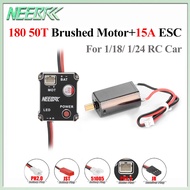 NEEBRC 180 50T Brushed Motor With 15A Metal ESC Waterproof 2S 5V/1A For 1/24 1/18 Climbing Drift Off