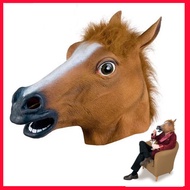 Specialized latex horse-shaped mask for Halloween brown horse, black horse, white horse, hacker fish