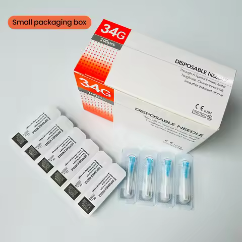 New Packaging 34g 8mm Beauty Disposable Syringe Filler Safety 34G Needle