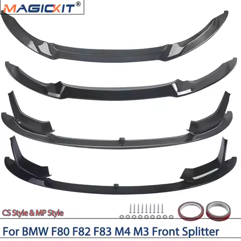 Magickit for BMW F80 M3 F82 F83 M4 2015 2016 2017 2018-2020 CS & MP Style Front Bumper Splitter Lip 