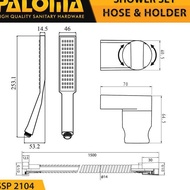 Paloma Shower Set Ssp 2104 Handshower Head Shower Head Hand Sower