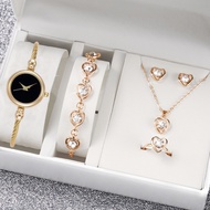 Women Simple Fashion Watch Bracelet 2 Pcs Ladies Fashion Casual Quartz Wristwatches For Gift