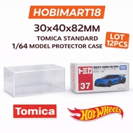 Lot 12pcs Tomica Standard Box Display transparent 30x40x82mm PVC protector case Hot Wheels Matchbox