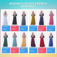 JUBAH UMRAH HAJI BASIC JUBAH NURSING &amp; WUDUK FRIENDLY MARYAM BASIC JUBAH RAYA 2020 MUSLIMAH JUBAH