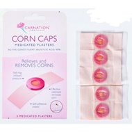 CARNATION Corn Cap 5s | Medicated Corn Removal Plaster | Corn & Callus Relief Pads for Foot Care