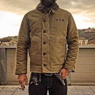 Khaki N-1 vintage deck jacket