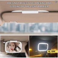 Car Sun Visor Mirror LED Makeup Mirror Cermin Pandang Belakang Adjustable Brightness USB Charging Re