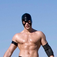 PT710 Men's Pirate Game cosplay Patent Leather Masked Headgear Muscle Male Sports Student Sexy Stage