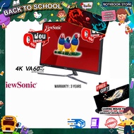 [ผ่อน0%10ด.][รับเพิ่ม! แผ่นรองเม้าส์ Gaming ขนาดใหญ่] VIEWSONIC MONITOR VX3211-4K-MHD(VA60Hz)/ประกัน3y/