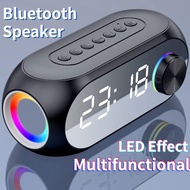 [Ready Stock] Spiker Bluetooth Speaker Bluetooth Bass Adjustable Lighting  Alarm Clock USB/TF Card /