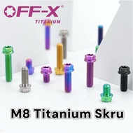 OFF-X Titanium GR5 Screw M8 Crown Head Bolt Motorcycle Bike Skru Full Set Absorber Spock Disc ikat e