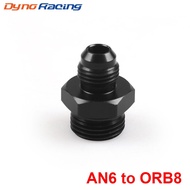 ORB-8 O-ring Boss AN8 8AN to AN6 6AN Male Adapter Fitting Black Anodized