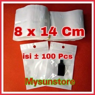 Ziplock Plastic 8x14 cm 100 pcs Ziplock Plastic Accessories White Plastic Clip/ 8x14cm contains 100 
