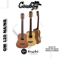 Original Cowboy Acoustic Guitar Size 3/ 4 Strings