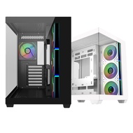 # Cooler Master Elite 681 Mid Tower T.G ATX PC Case - WITH 4 ARGB FANS  # [ BLACK / WHITE ]