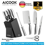 AICOOK KFH001 German High Carbon Stainless Steel X50Cr15 Premium 6in1