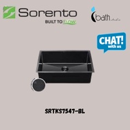 Sorento Kitchen Sink SRTKS7547-BL + Sorento Tap SRTKT71SS-BL