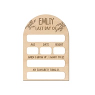 【定制】1pc Personalized My First Day and Last Day of School Wooden Milestone Boards, Customize Name, Ag