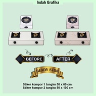 1 Burner and 2 Burner Stove Stickers with Abstract Motif 4