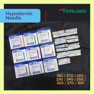 Hypodermic Needle Sterile Terumo 18G 21G 22G 23G 24G 25G 26G 27G 30G Jarum Suntik (100's)