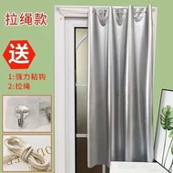 Light Shade Curtain Punch-Free Self-Adhesive Drawstring Household Bedroom Dorm Rental Room Finished Customized Simple Curtain AHLW