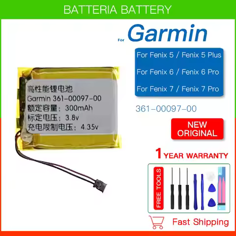 Genuine Rechargeable Li-ion Battery 361-00097-00 For Fenix 5/Fenix 5 Plus For Fenix 6/Fenix 6 Pro Fo