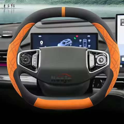 Suede car steering wheel cover suitable for Kia Sportage PHEV GT-Line, EV6, EV9, Niro EV, XCeed GT-L