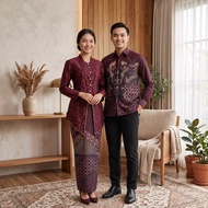 Azkana Batik - Gania Couple Kebaya Silk Mix Brocade Tille Smooth Sequins Latest Kebaya Model Modern 
