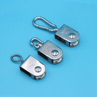 304Stainless steel spring buckle pulley combination set for climbing tracks and lifting pulleys A8A1