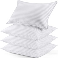 Utopia Bedding White Hotel Pillow Set of 4 -  Pillows for Side Back & Stomach Sleepers - Comfortable