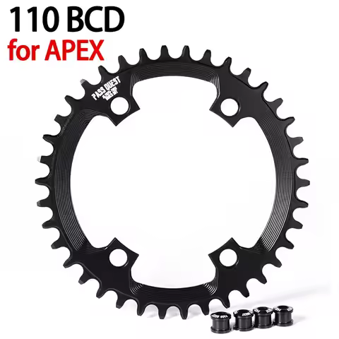 PASS QUEST 110BCD chainring for Sram Apex chainrings road bike 36/38/40/42/44/46/48/50/52T 110BCD Na