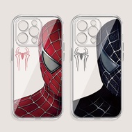 Dark Spiderman Transparent shell Phone Case for Redmi 12C 13C 14C 4G 12 5G 13 10 9 8 8A 9A 10A 9C 9T