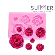 Summer Soap Mini Flower 7 Holes Mold / Slicon Soap Mold Candle Mold