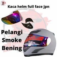 kaca helm JPN full face pelangi smoke bening rachet VISOR helmet
