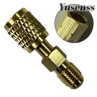 YUSENSS R32 R454B Refrigerant Brass Adapter, Durable Quick Couplers R32 Thread Adapter, High Quality