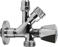 Cofan Angle Valve | Dimensions: 1/2 Inch x 3/4 Inch x 3/8 Inch | Combi Model | Made of Brass CW617N 