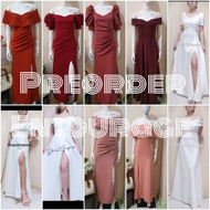 pre order made to order entourage dress gown pang abay