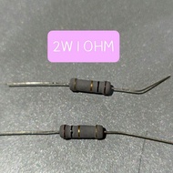 10BUAH RESISTOR 2WATT 1 OHM 2 WATT 1OHM 2W 1 OHM