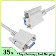 1PC 5ft F / F Serial RS232 Null Modem Cable Female to Female DB9 FTA  Connection 9 Pin Data COM Cabl