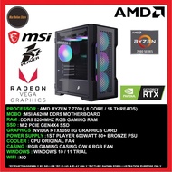 Gaming PC Desktop AMD Ryzen 7 7700/16GB/32GB/1TB SSD/512GB SSD/1TB SSD/RTX5050 8GB/600W