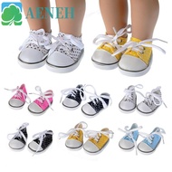 AENEH Doll Canvas Shoes, Lace-up 7CM BJD Doll Shoes, Sneakers Shoes Mini Colorful Cute Doll Sneakers
